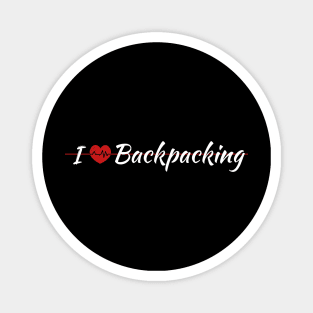 I Love Backpaking Magnet